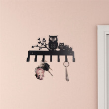 A Owl Key Holder Wall No Nail Hook Home Ornament