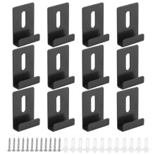 12 Pcs Mirror Clips Wide Channel Mirror Hanger for Frameless Mirror,Heavy Mirror Brackets Hanging Holders Kit