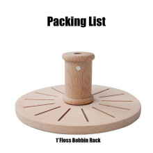Bobbin Rack for Embroidery Round Wooden Floss Bobbin Holder Beech Storage Organizer for Embroidery Hair-Braiding Sewing
