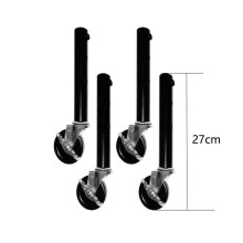 Extensão de Pernas de Mesa para Rodízios de Mesa Dobráveis - Pacote de 4 Risers com Rodas para Pernas Retas e Curvas 27cm