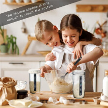 Sourdough  Jar Kits Replacement Set with Cloth Cover,Thermometer Strips 2 Spatula Fit 24 Oz Sourdough  Jar
