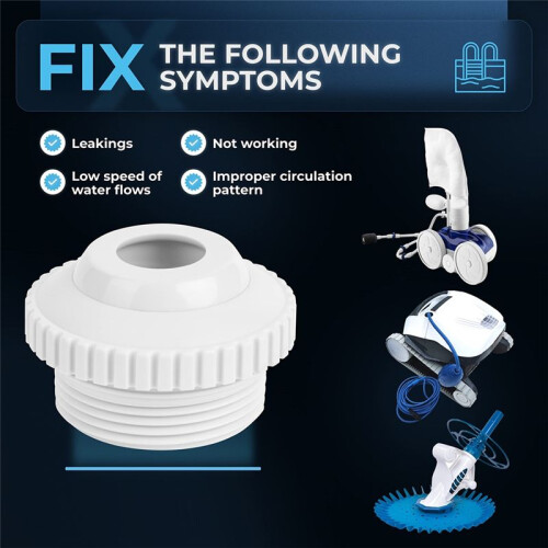 Pool Jet Nozzles SP1419D Directional Flow Hydrostream Return Jet Fitting,Adjustable 3/4 Inch Opening Rotating Eyeball 2