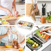 Snack Box Container Reusable Snackle Containers Outdoor Fruit Boxes Snack Plates Storage Container with Lid B