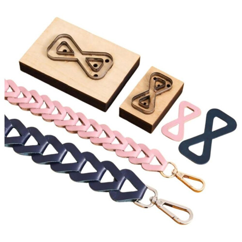 2pc Leather Cutting Die Set,Leather Dies for Cutting Shapes,Bow Shape Backpack Strap Mold for DIY Leather  Projects 2