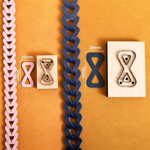 2pc Leather Cutting Die Set,Leather Dies for Cutting Shapes,Bow Shape Backpack Strap Mold for DIY Leather  Projects 2