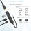 4-In-1 Type C HUB Dock USB C Hub to 4K -Compatible USB 3.0 Adapter Type C PD Charging Dock USB C Splitter 6