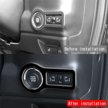 Car Engine Start Stop Cover Trim Accessories for SPACIA/SPACIA Custom MK04 Series RHD Bright Black