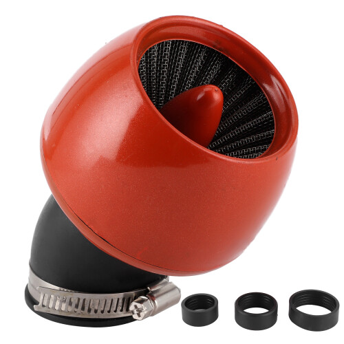 Filtro de ar universal para quadriciclos, scooters e mini motos, com diâmetro interno de 1,1 a 1,9 polegadas, tela de dupla camada, para maior