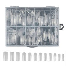 (09style) Long Fake Nail Tips 240pcs Pre-Shape Press On Nail Full Cover Nail Tips Artificial False Nail for DIY Home Nail Salon