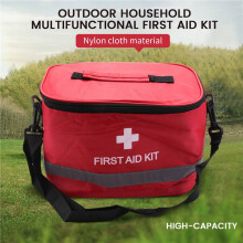 Outdoor First Aid Kit Sports Camping Bag Home Emergency Survival Package Red Nylon Striking Symbol Crossbody Bag