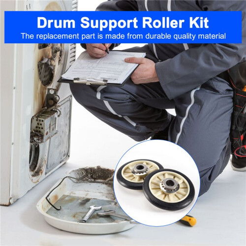 2PCS 349241T Dryer Drum Roller Kit for 2