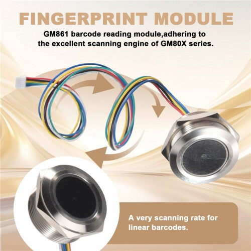 GM861 Metall-LED-Kontrollring-Anzeigeleuchte UART-Schnittstelle 1D/2D-Barcode-QR-Code-Barcode-Lesemodul