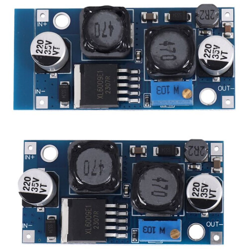 2Pcs Adjustable - Buck Boost Converter Automatic Wide Voltage Regulator XL6009 Voltage Module 2