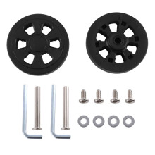 60Mm X 12Mm Bagages Roues de Remplacement RéSistant à L'Usure Protection de L'Environnement PU Valise Roues de Rechange Noir Paire