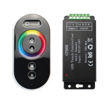GT666 RGB LED LED Strip Controller Wireless RF Touch Remote 12V 24V 18A 3 Channels Lights Tape Dimmer
