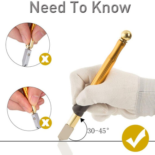 Glass Cutter Tool 2-19mm Automatic Oiling Professional Cutter for Thick Glass and Ceramic Tile Pencil Shape and Design 2