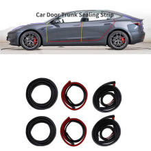 6-Teiliges Gummi-AutotüR-Dichtungsstreifen-Kit Schalldichte GeräUschreduzierung für  Model S Whole Car Sealing Trim Tape