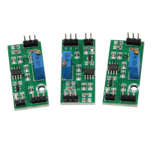 3Pcs LM393 3.5-24V Voltage Comparator Module with LED Indicator High Level Output Analog Comparator Control