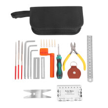 Conjunto de Ferramentas de ManutençãO para Conserto de Guitarra de 26 Unidades, Kit de Ferramentas de Limpeza para Guitarra e Guitarra Ukulele