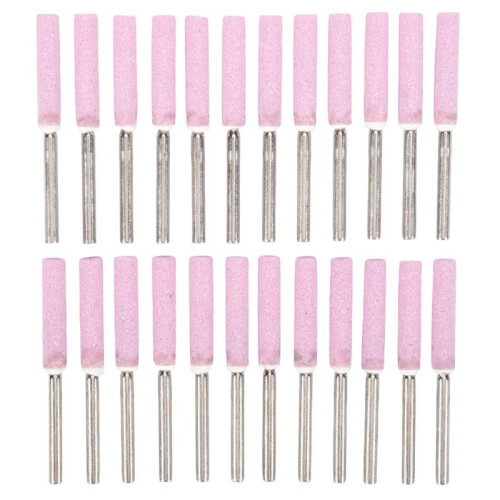24 Pack Chainsaw Sharpener Grinding Stones Polishing Grinding Tool for Chainsaw Sharpener 3X4.8mm