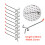 40Pcs Single Pegboard Hooks 150mm Board Slat Wall Retail Display Shop Peg Fits 25mm 2