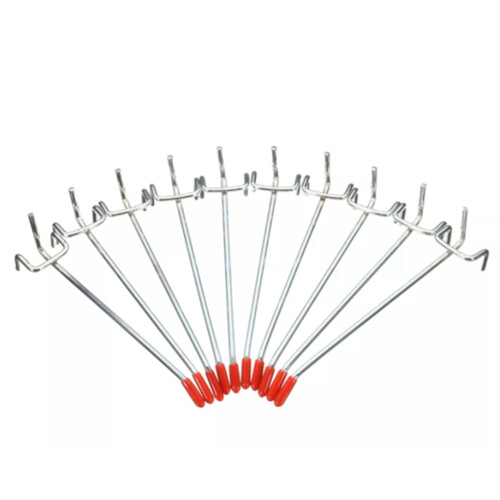 40Pcs Single Pegboard Hooks 150mm Board Slat Wall Retail Display Shop Peg Fits 25mm 2