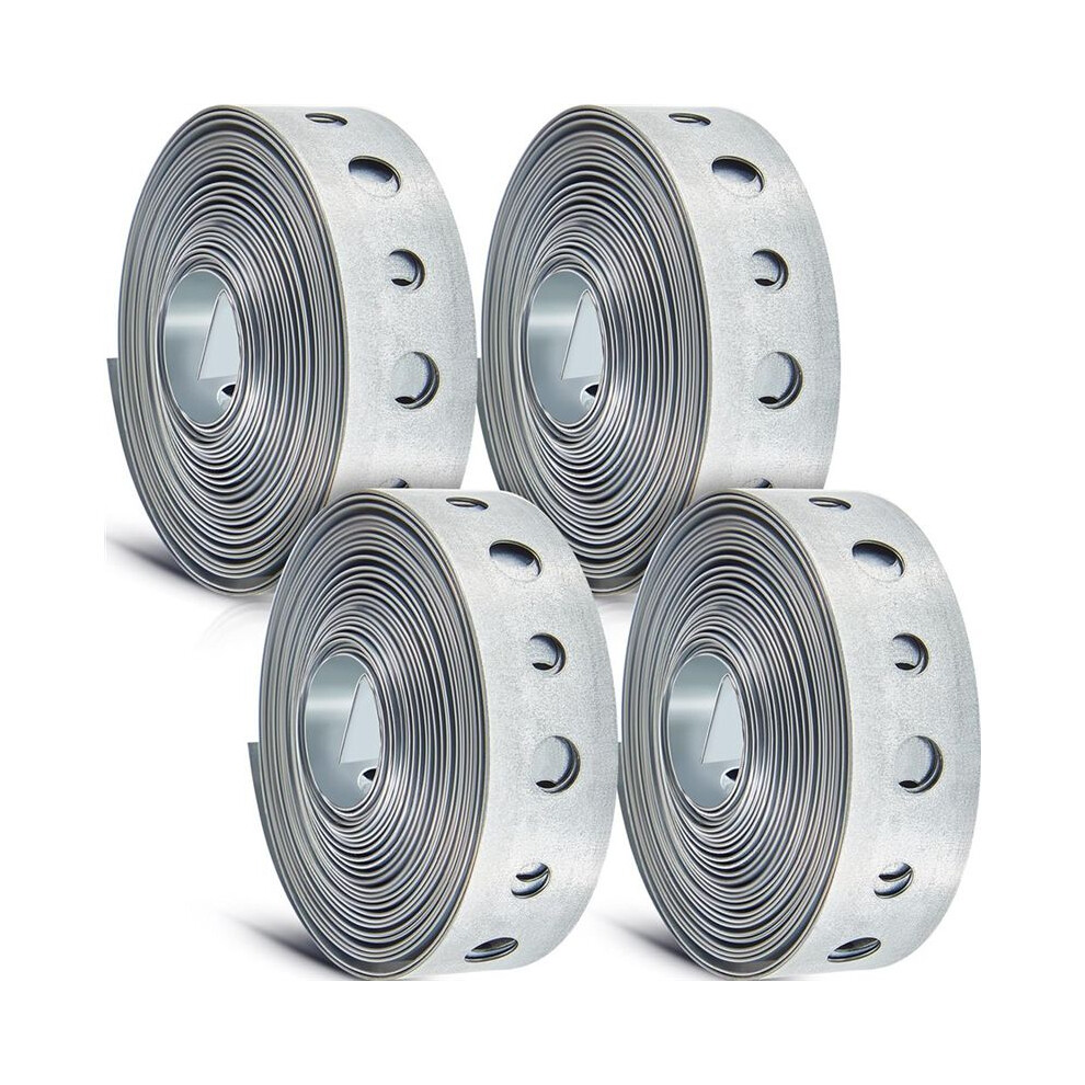 4 Pcs Galvanized Hanger Strap Metal Strapping With Holes Pipe Hanger For Pipe Supports Hanging, 10 Ft 6033216048218