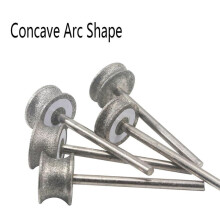 5 Pcs Concave Arc Diamond Burs, 1/8 Inch Shank Coarse Grit Diamond Mounted Engraving Bits Diamond Burs (No.80)