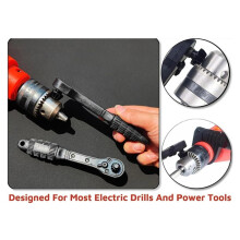 2-In-1 Ratchet Drill Chuck Key Wrench Universal Chuck Key Replacement Tool for Drill for Most Electric Drills
