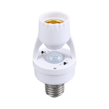 E27 Motion Sensor Lamp Holder, PIR LED Bulb Socket Adapter, 11.9cm