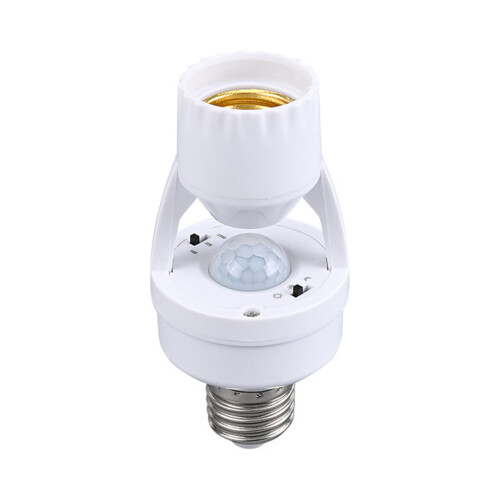 E27 Motion Sensor Lamp Holder, PIR LED Bulb Socket Adapter, 11.9cm