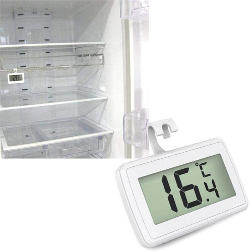 2 Pcs Fridge Thermometer, LCD Display Fridge Temperature Refrigerator Freezer Thermometer