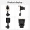 RJ45 Waterproof Network Connector with Rubber Cover D Type Panel Mount Socket RJ45 Ethernet Connector 90 Degree 4