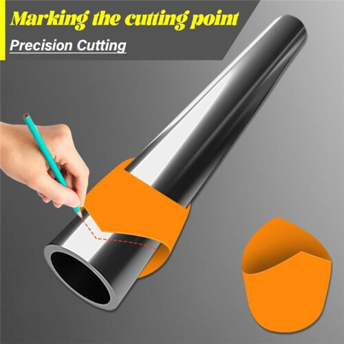 10pcs Precision Pipe Saddle Template, Plumbing Pipe Saddle Template Kit, Metal Pipes Insulation Cutting Guide(20-200mm) 2
