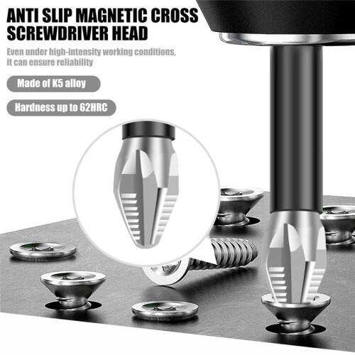 11Pcs Driver Bit K5 Impact Screwdriver Bits Anti-Slip Magnetic Drill Bits TeethPhillips CrossHead Electric Drill 2