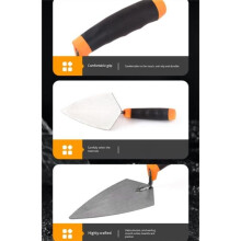 2-Delars Set med Spetsslev och Mätslev, 15 cm Murverktyg med Mjukt Grepp, Kantslev för Murning
