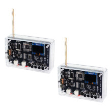 2set Walkie-Talkie FM Radio DIY Electronic Kit 409.85MHz Adjustable Frequency 87-108MHz OLED Display DIY Soldering Kit