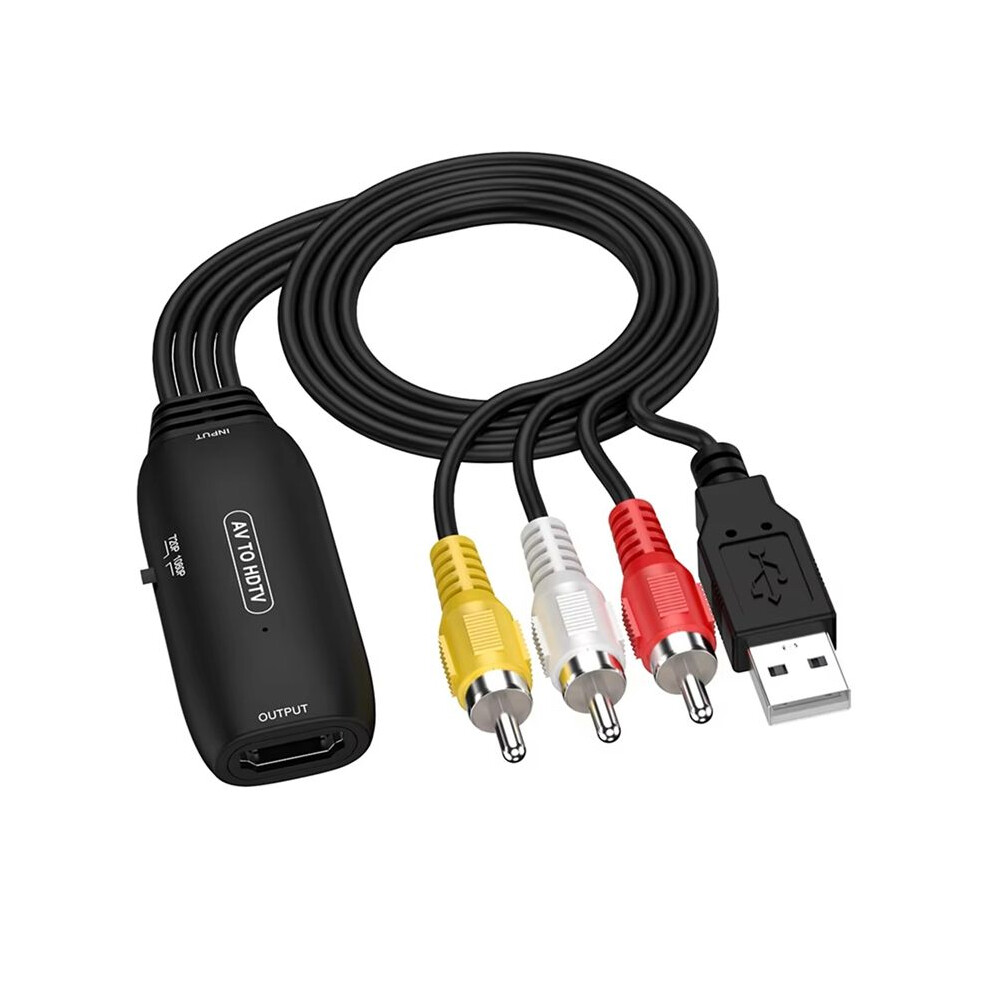 1080P Av To -Compatible Adapter Converter Rca Cable Video Adapter For Set Top Box Vhs Blu-Ray Dvd 4713940363031