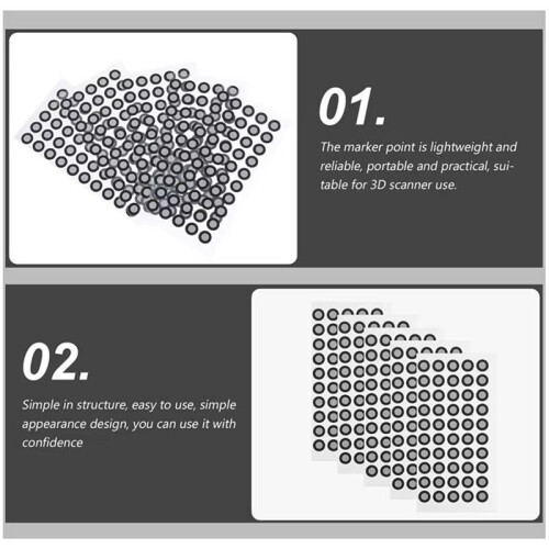 10 Sheets Scanner Reflective Film 6mm 3d Scanning  Marking Points Dots Reflection Markers the Pet  Dots 2