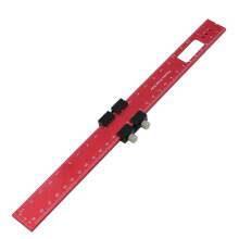 Woodworking Tools Ruler - Pocket Ruler Layout Tool Aluminum Precision Ruler with T-Track Metal Slide Stops 300mm