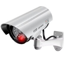 Dummy Säkerhetskamera Utomhus Falsk CCTV Surveillanc Kamerasystem LED för Fastighetsföretag Hemsäkerhet