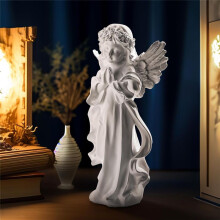 Figur Eines Betenden Engels - 7,5 Zoll Große, Handbemalte Figur Aus Kunstharz Als Dekoration für Zuhause oder Den Garten, Geschenk Zur Erstkommunion