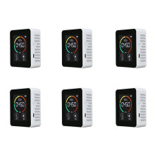 6X Temperature & Humidity Meter, Air Quality Monitor, 3-In-1 Digital Air Pollution Carbon Dioxide Detector A