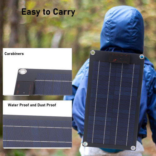 10 W 18 V Solarladegerät halbflexibel schwarz 2