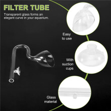 16 mm Aquarium Glass Inflow Outflow Lily Pipe Tube Fish Tank Aquatic Water Plant Canister Filter Suction Cup Hose Set