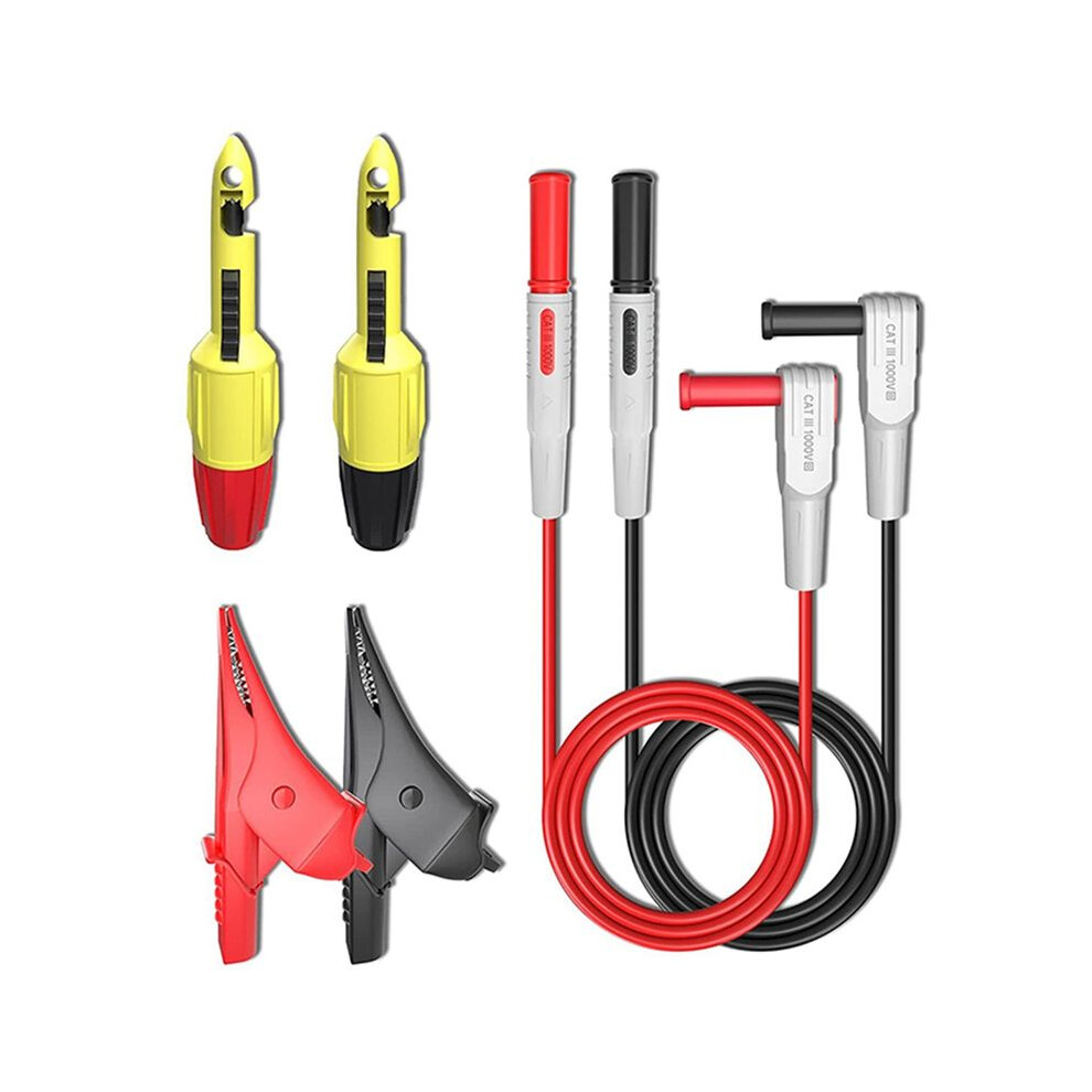 6Pcs Multimeter Examination Leads Kit With Alligator Clips, Wire Piercing Probes Clip For Multimeter Voltmeter 6034254896151