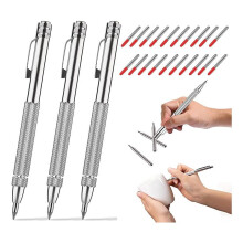 3Pack Trasa z Magnesem, Rysik z WęGlika Wolframu z 20 Wymiennymi KońCóWkami do Znakowania, do SzkłA/Ceramiki/Stal Hartowanej