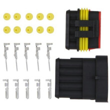 5 x Set 5 Pin Male Connector Waterproof Vehicle Boat Supplies