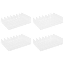 4 Pcs Clear Acrylic CD Holder with Tackable CD DVD Display Rack CD Storage Rack Organizer Stand CD Tray Holds