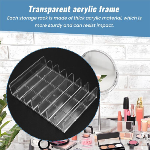 4 Pcs Clear Acrylic CD Holder with Tackable CD DVD Display Rack CD Storage Rack Organizer Stand CD Tray Holds